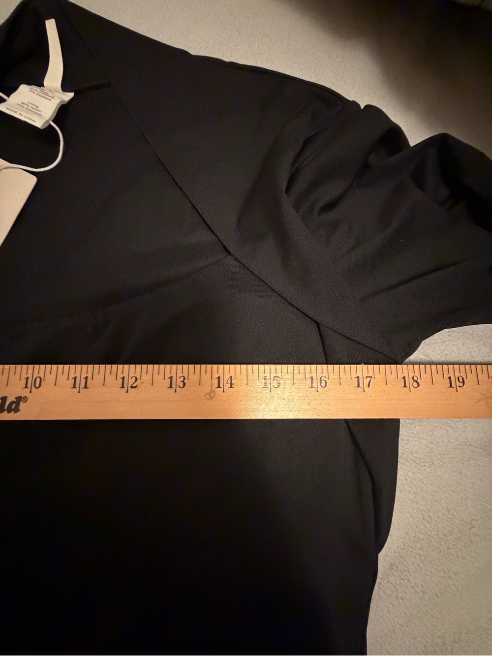 Halara Black Long Sleeve Wide Leg Jumpsuit Square Neck Stretch Size L NWT - Picture 8 of 12